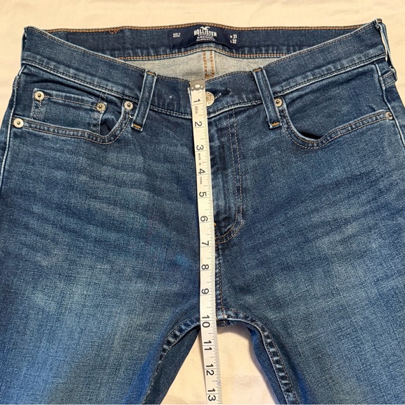 Hollister Slim Straight Jeans Mens 31x32 Epic Flex Medium Wash Stretch Denim - Picture 6 of 9